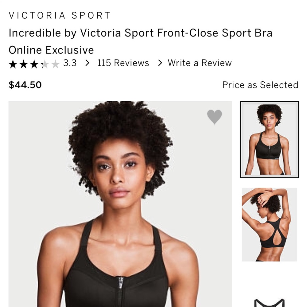 Victoria Sport Front-Zip Sports Bra - Picture 5 of 6